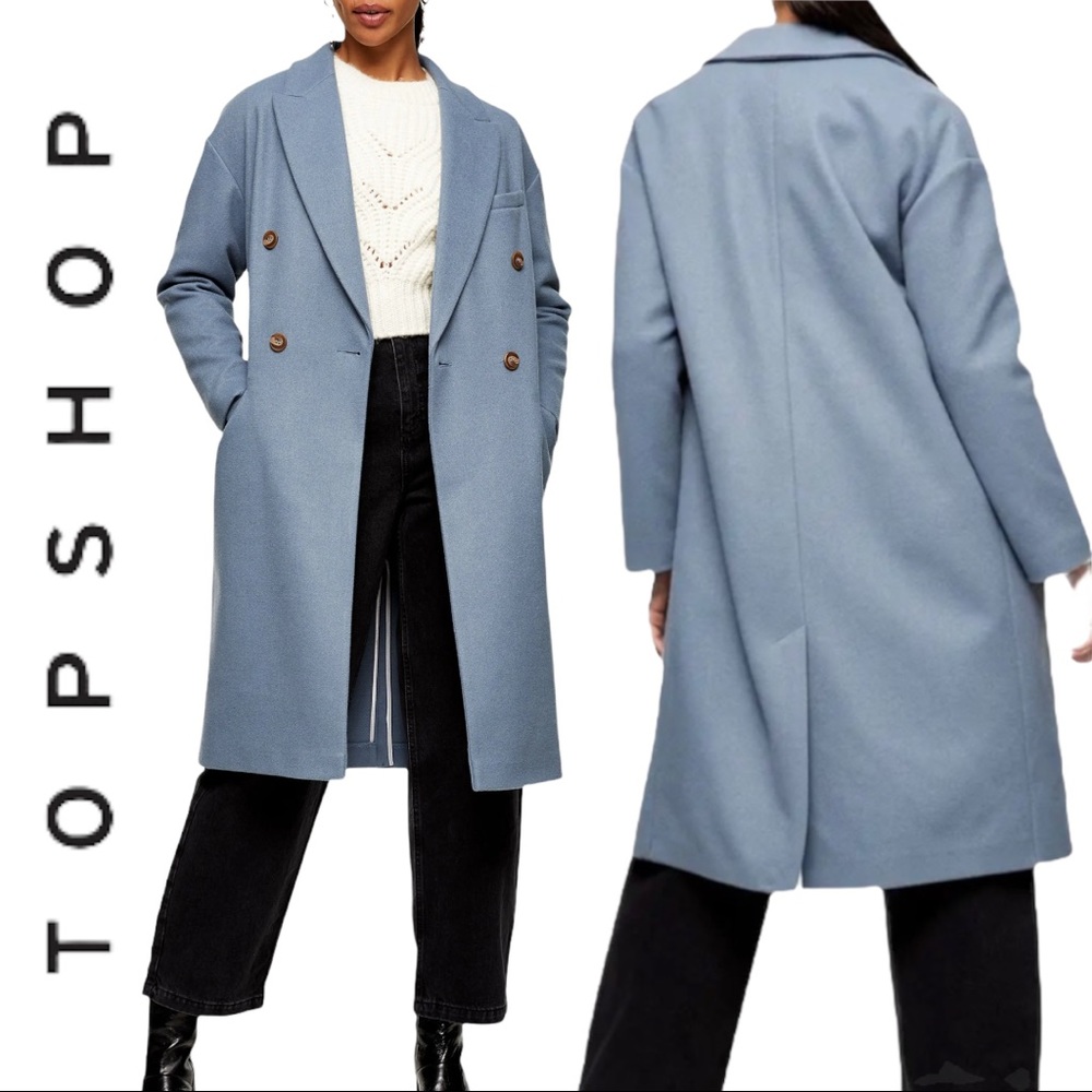 Women's Topshop Brooke Double Breasted Long Coat
